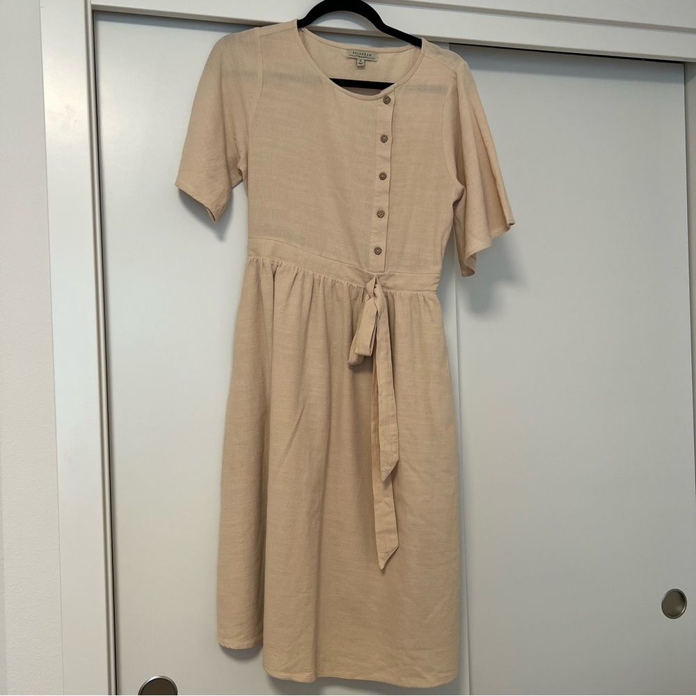 Polagram Beige Midi Dress